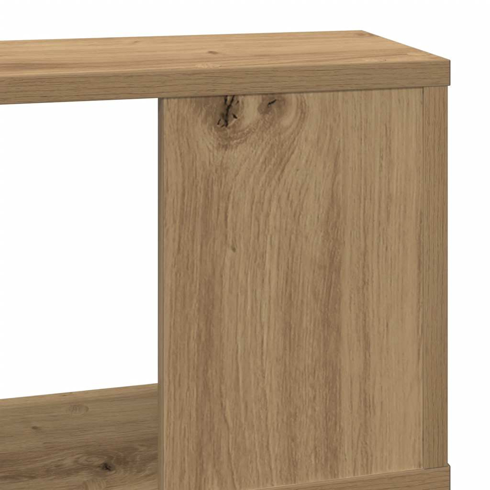 vidaXL 3 Shelf Artesian Oak Processed Wood Wall Shelf Image 7