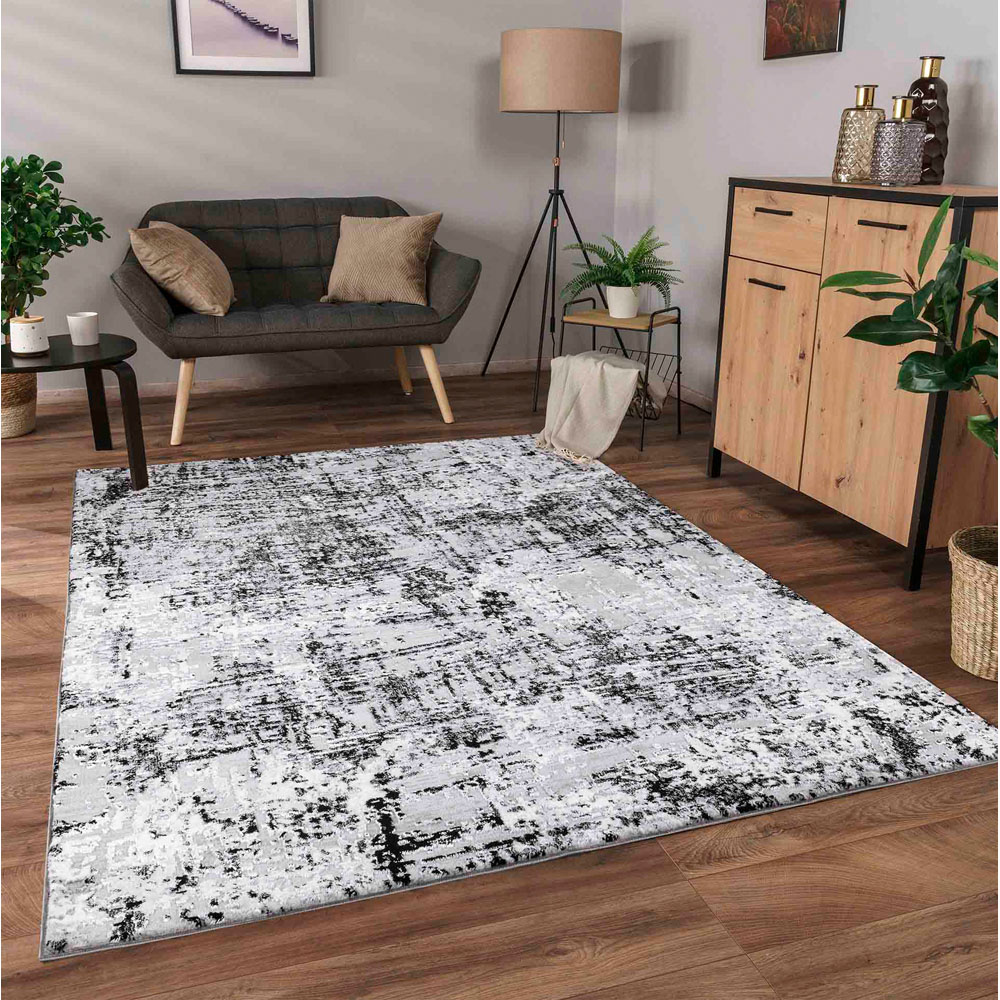 Desire Rugs Serenity Black Abstract Lines Rug 120 x 170cm Image 3