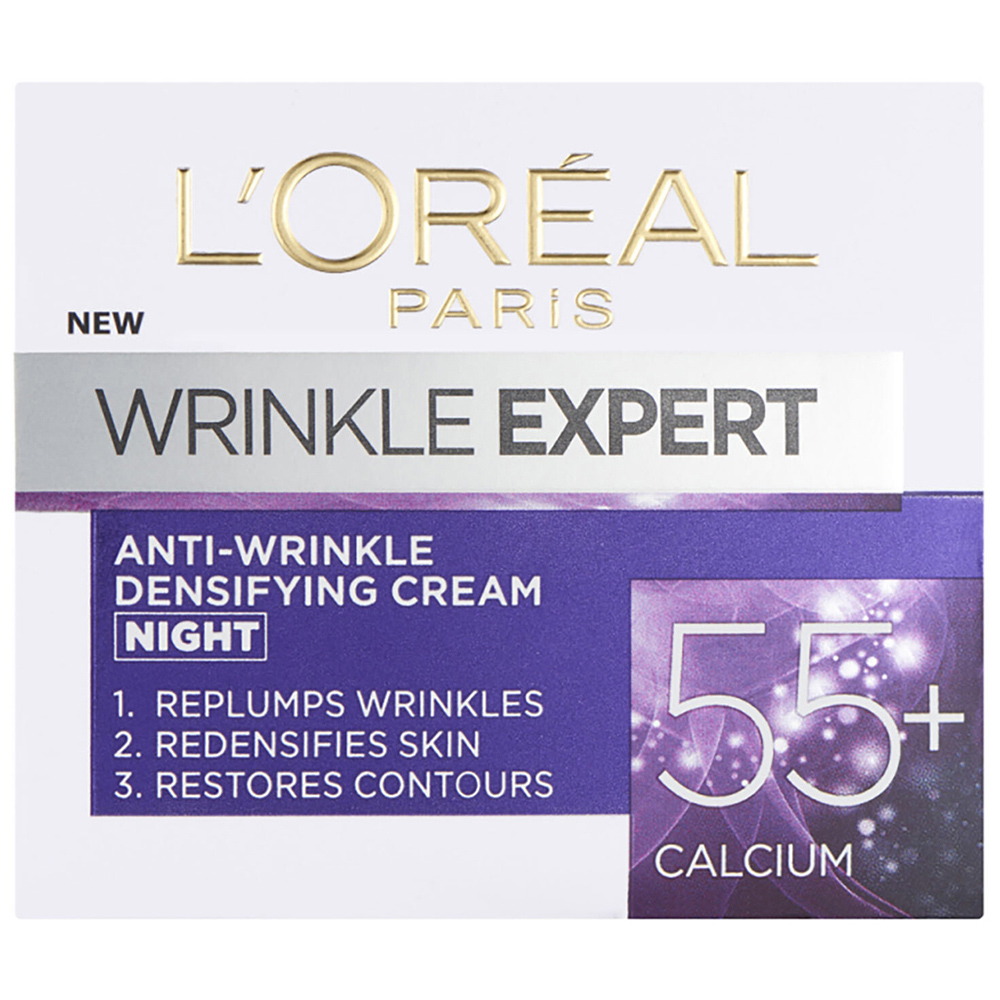 L'Oreal Paris Wrinkle Expert 55+ Calcium Anti Wrinkle Densifying Night Cream 50ml Image