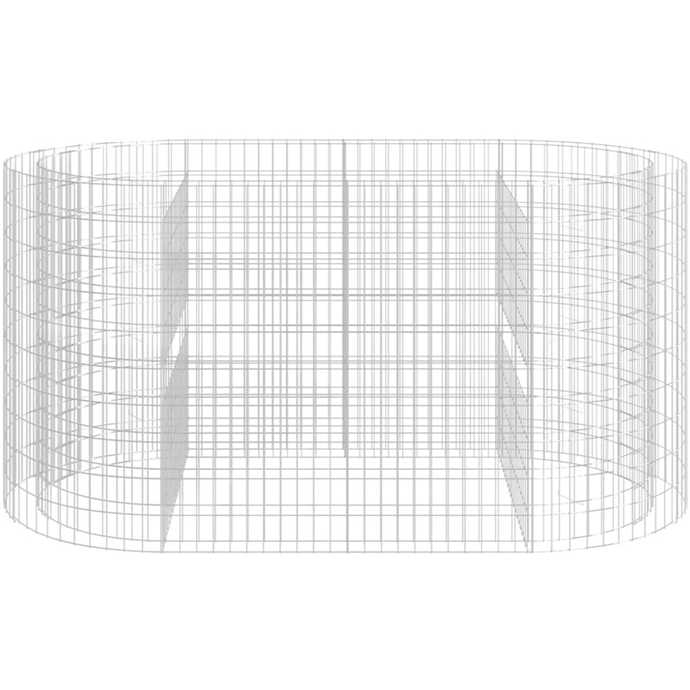 vidaXL Silver Galvanised Iron Gabion Raised Bed 200 x 100 x 100cm Image 3