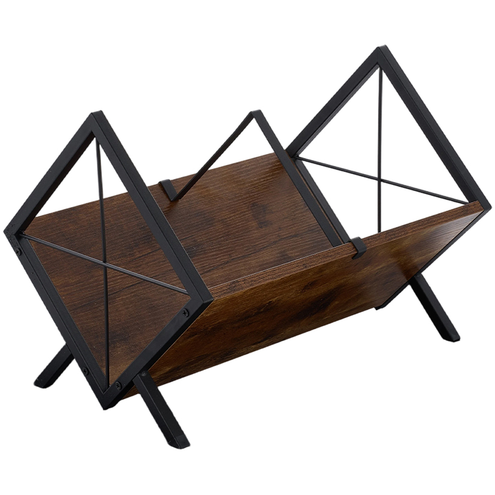 Living and Home Brown Modern Open Record Display Holder Image 2