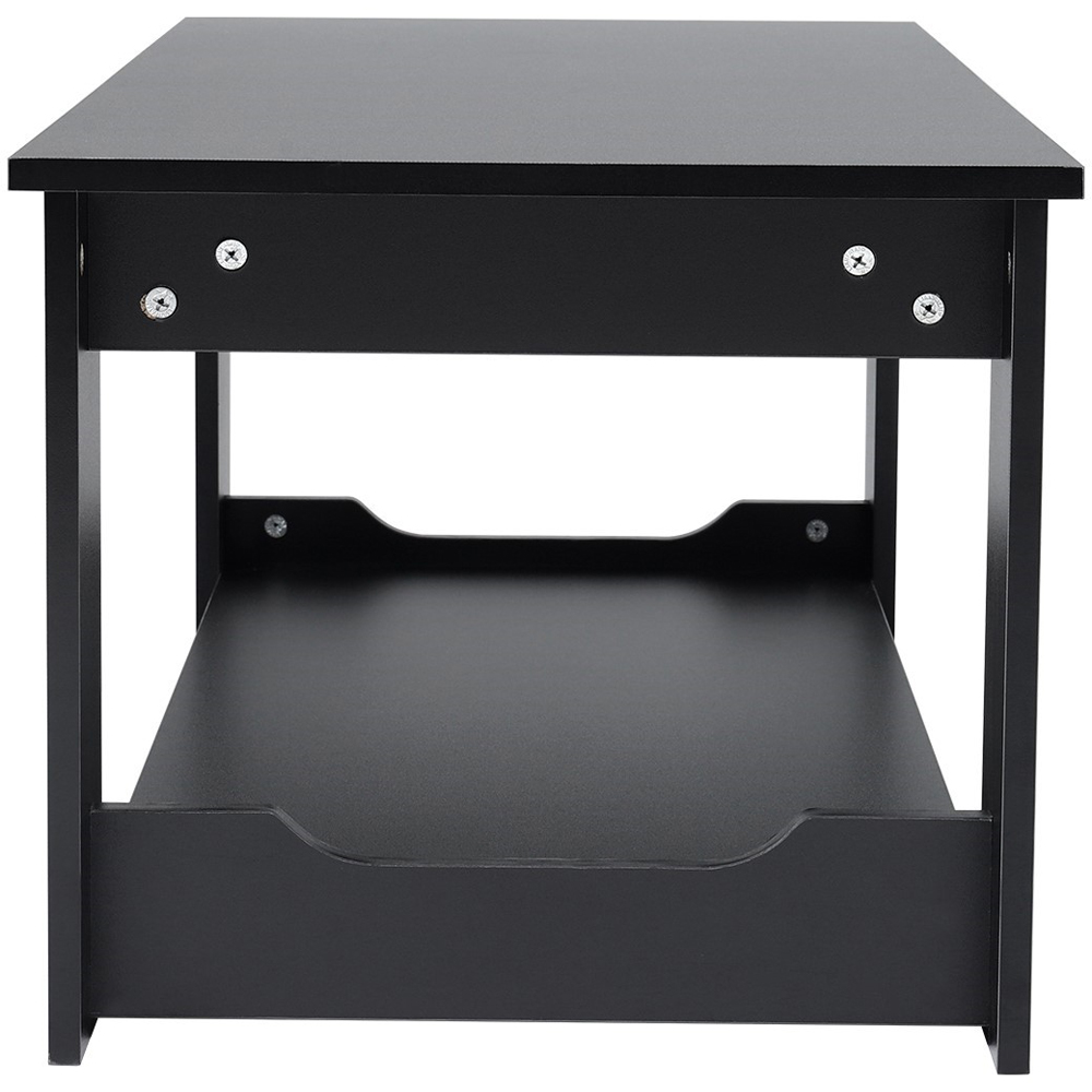 Living and Home Single Shelf Black Coffee Table Image 4