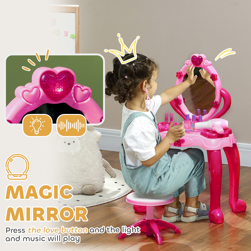 Tommy Toys Kids Electric Dressing Table with Stool 15 Pieces Image 5