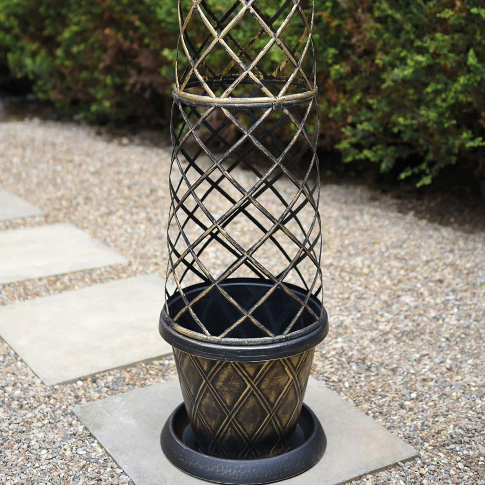 Thompson and Morgan Wisteria Amethyst Falls Plant Pot with Tower Pot 9cm Image 2