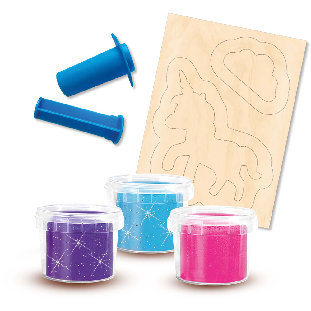SES Creative Kids Unicorns Neon Glitter Dough Play Set Image 2