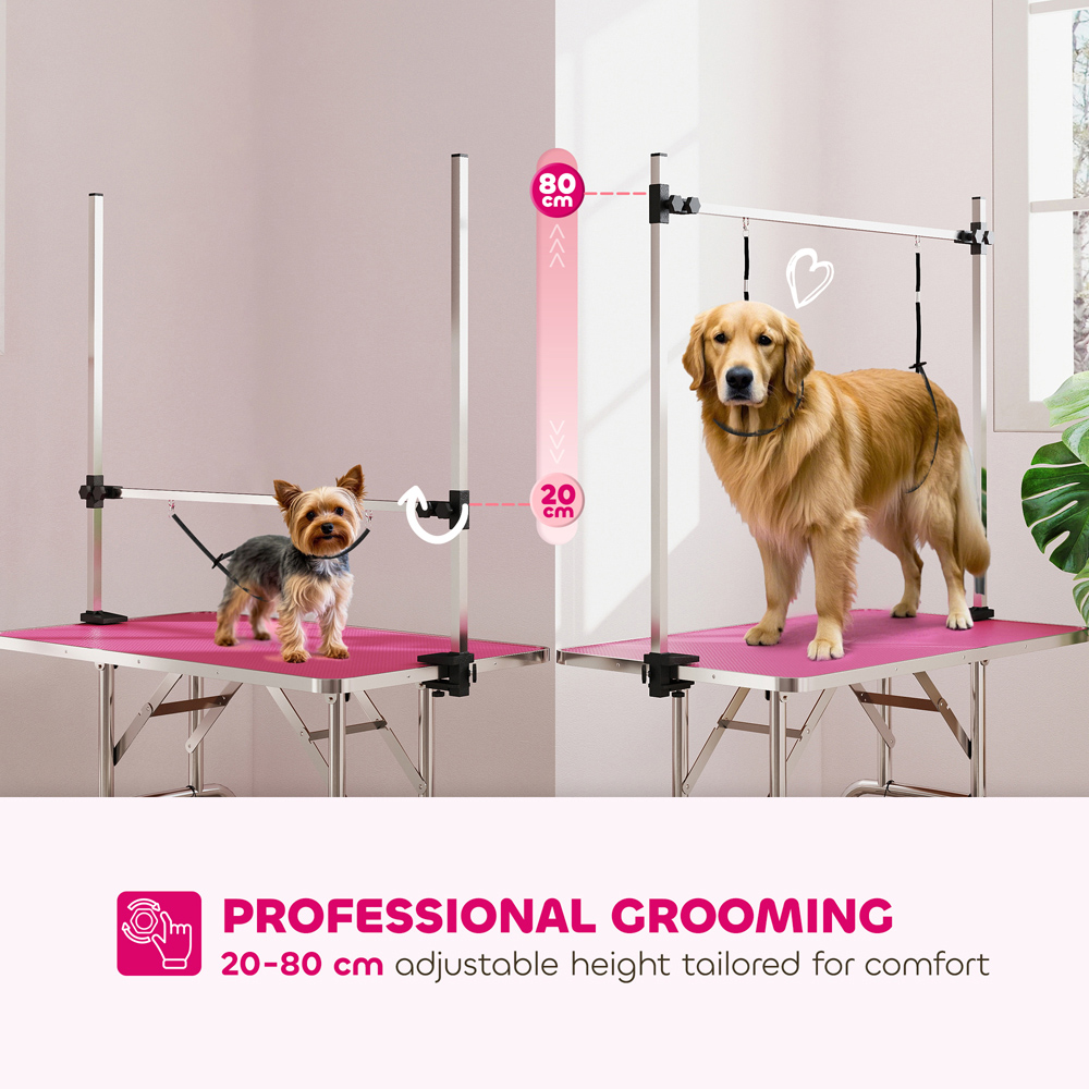 PawHut Metal Adjustable Dog Grooming Table Image 4