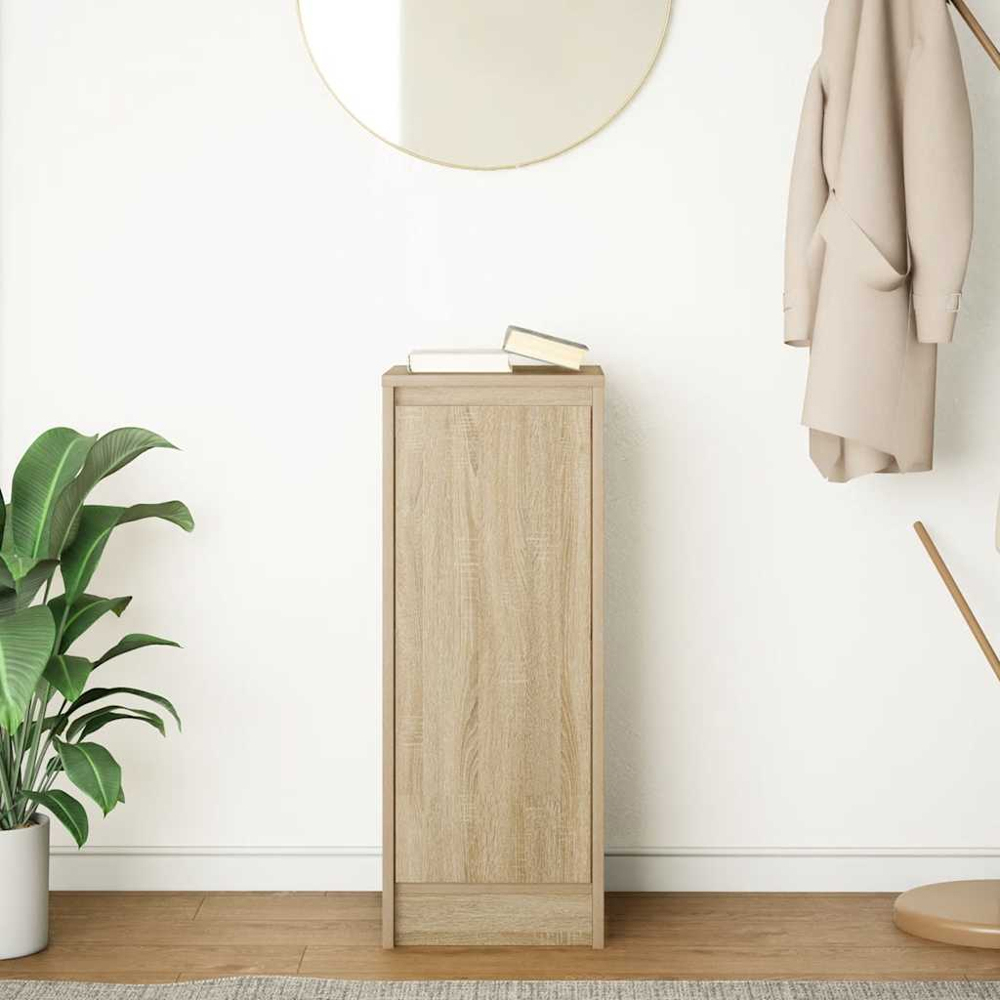 vidaXL Single Door Sonoma Oak Sideboard Image 9