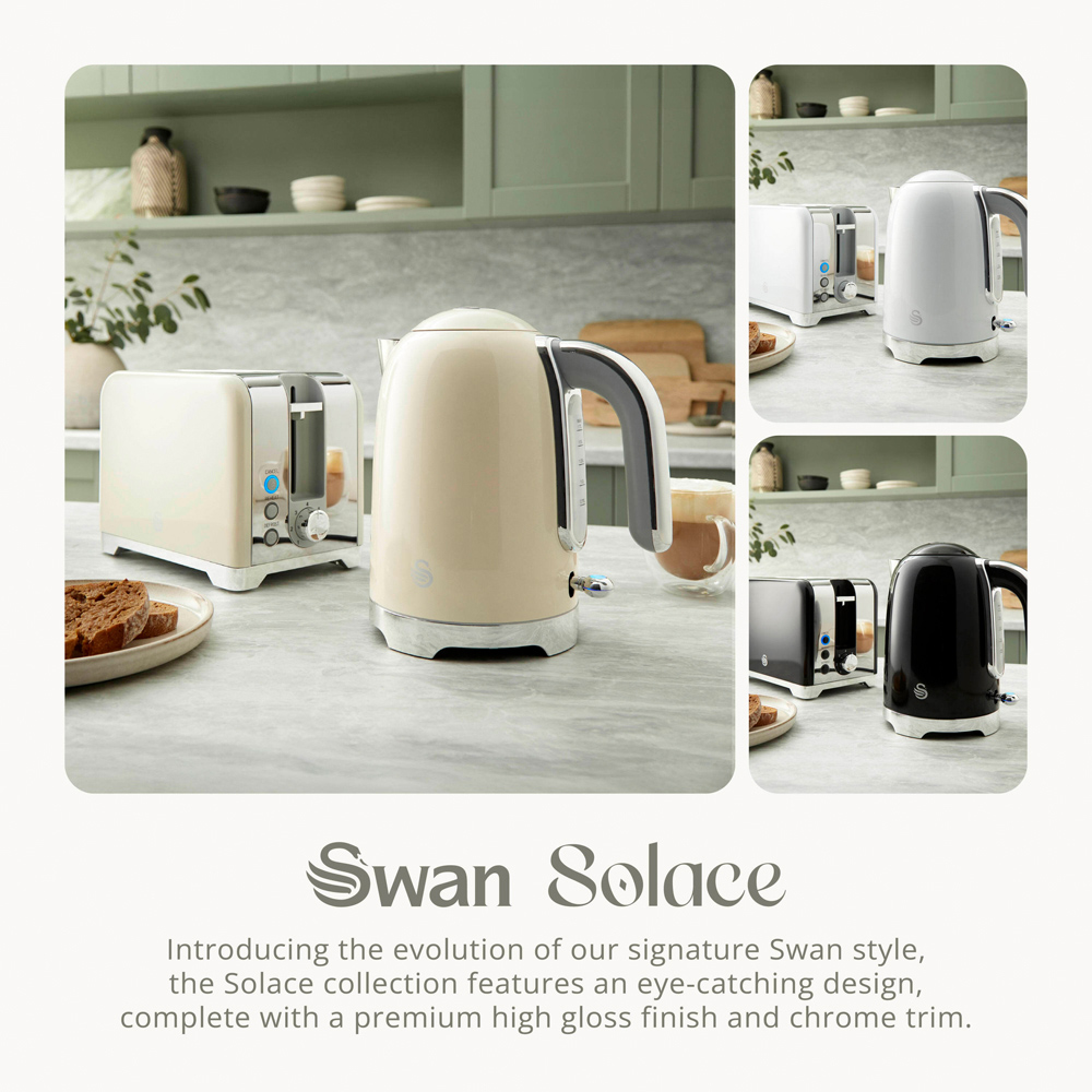 Swan Solace Cream Rapid Boil 1.7L Jug Kettle Image 6