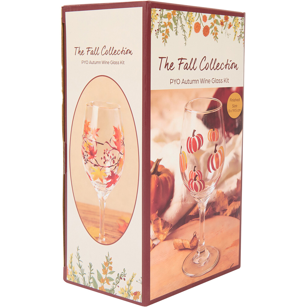 Paint Your Own Autumn Wine Glass Kit Image 2