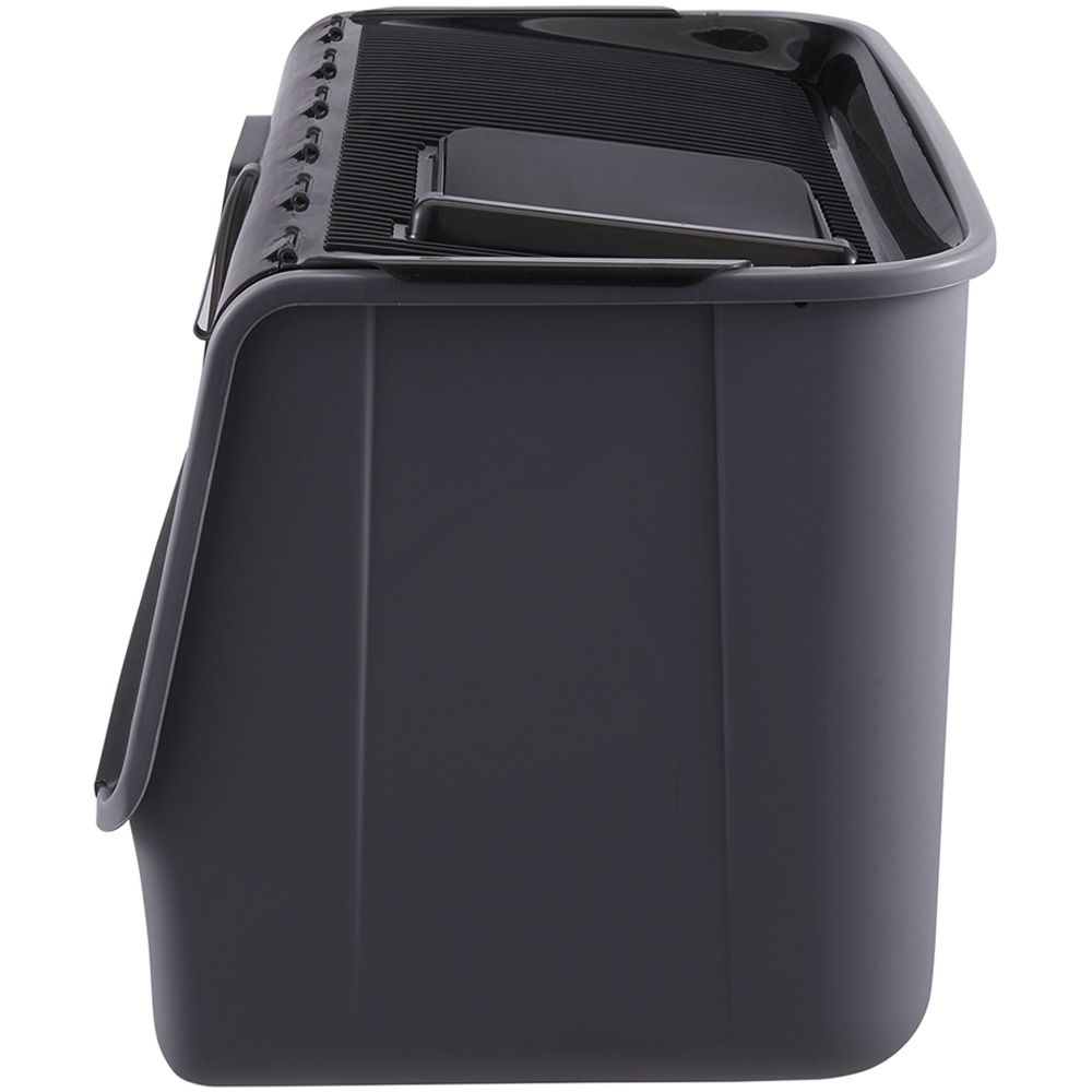 H&O Direct Black Enclosed Cat Litter Box with Anti Splash Top Image 4
