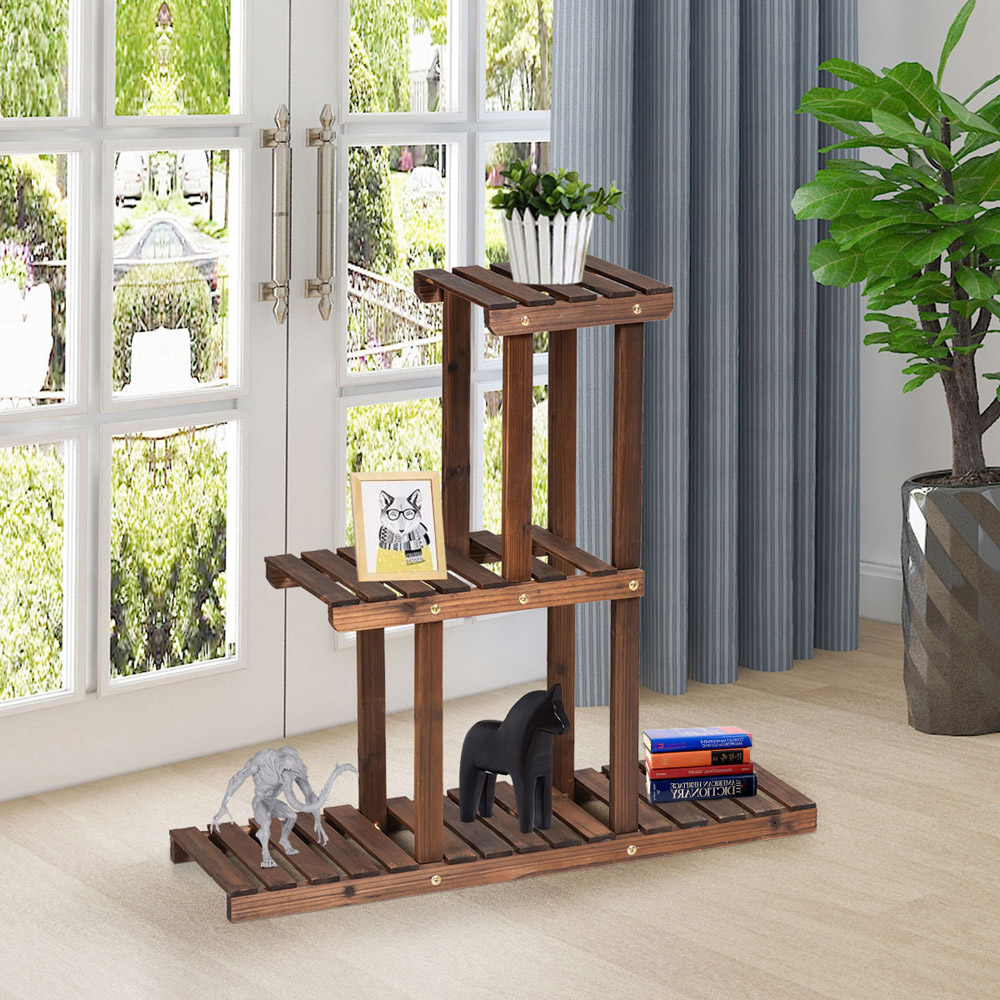 Costway 6 Shelf Wooden Plant Stand Image 6