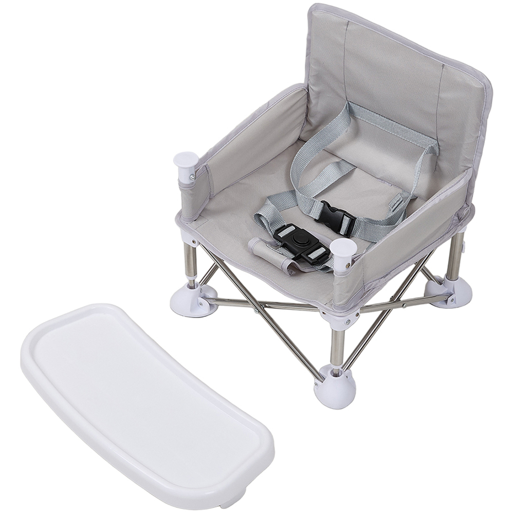 H&O Direct Grey Oxford Cloth Folding High Chair Image 2