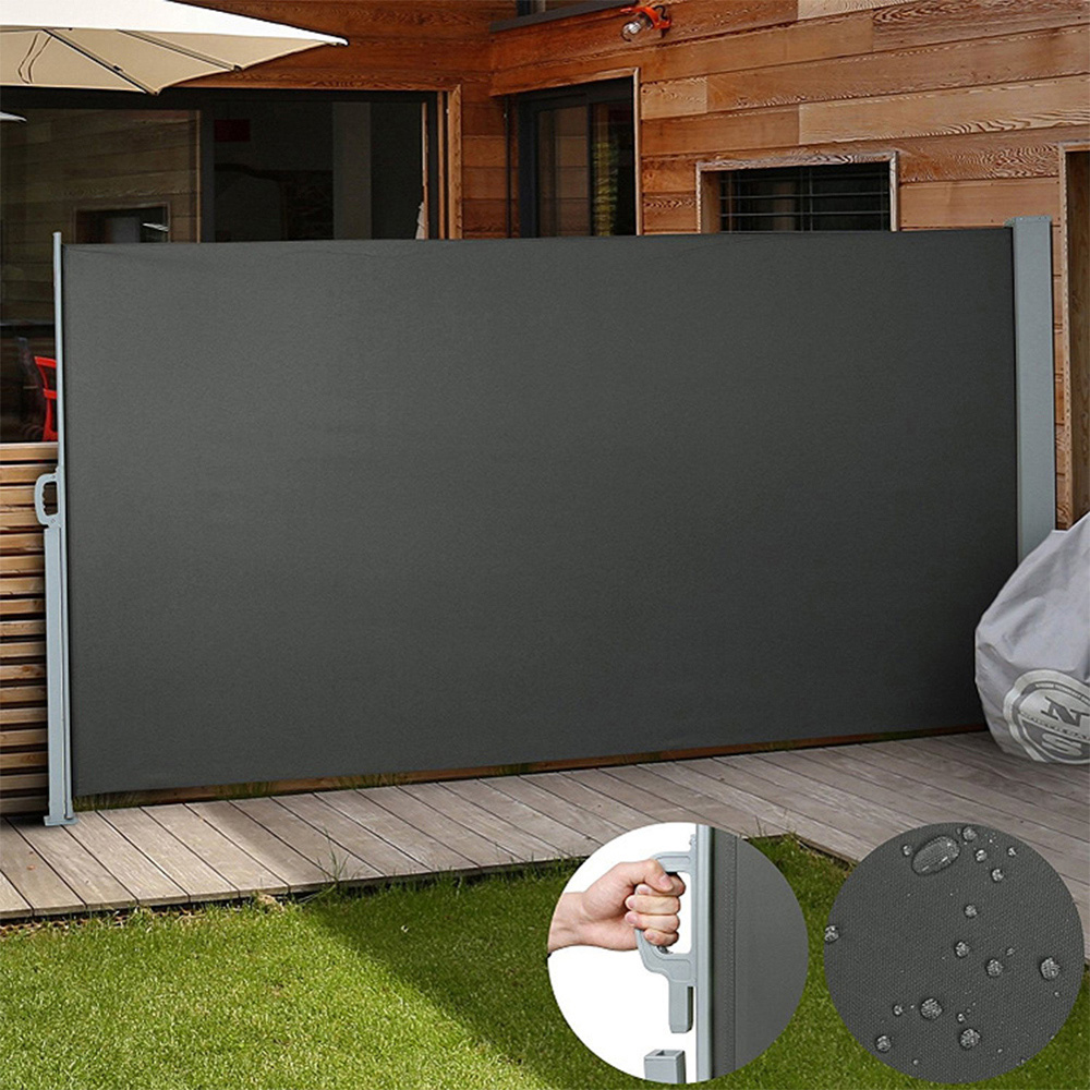 Living and Home Grey Retractable Side Awning 3 x 1.8m Image 1