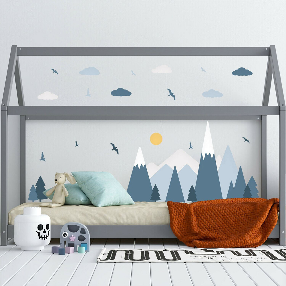 Walplus Blue Mountain Landscape Wall Sticker 80 x 143cm Image 2
