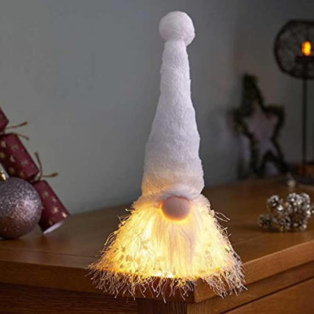 Marco Paul Warm White LED Soft Plush Gonk Light Up Christmas Decoration 26cm Image 2