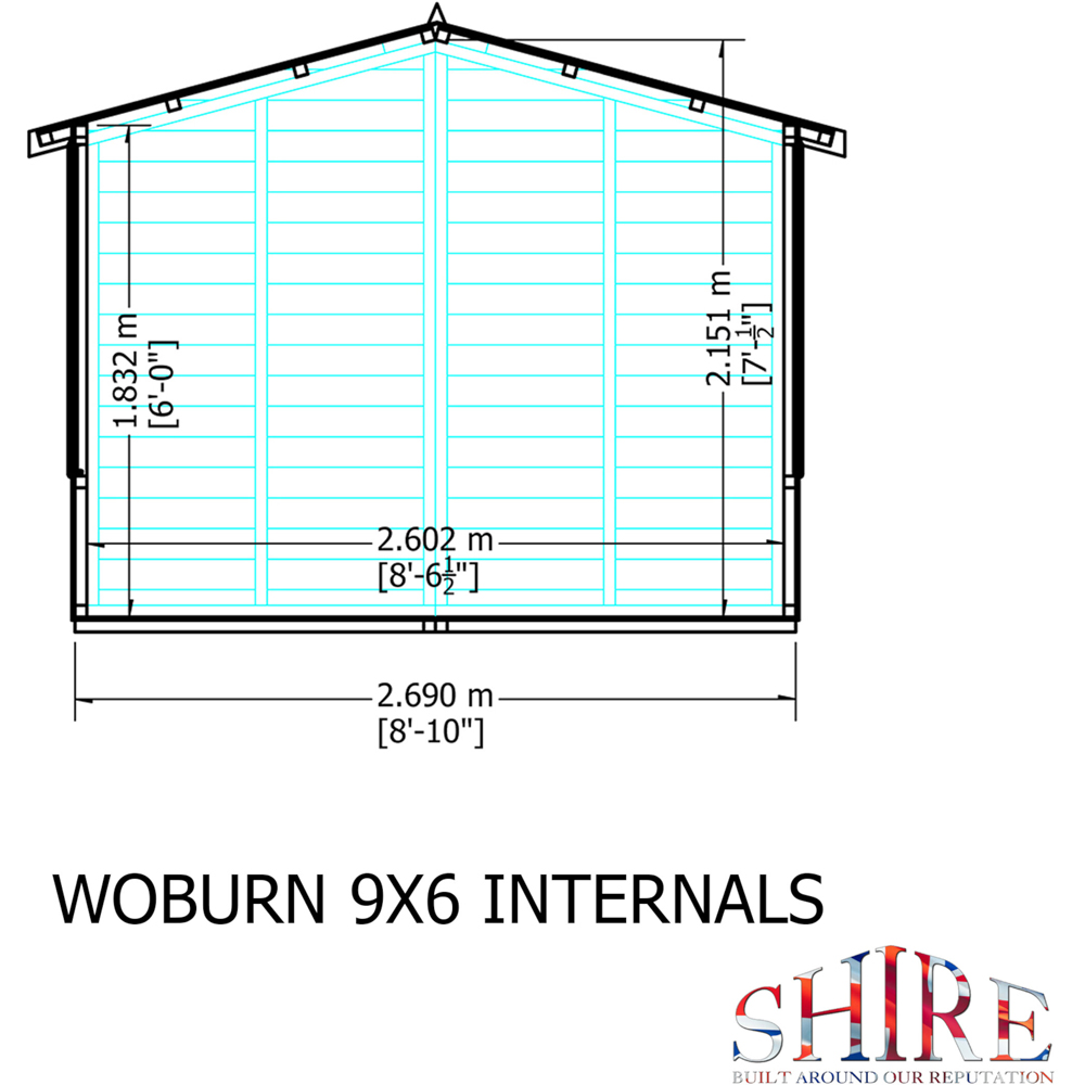 Shire Woburn 9 x 6ft Shiplap Garden Shed Image 8