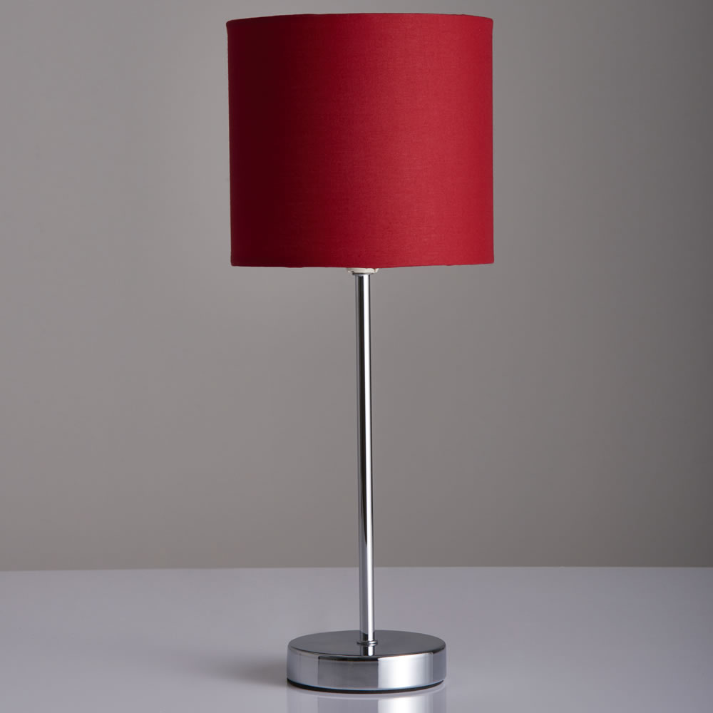 Wilko Milan Red Table Lamp Image 1