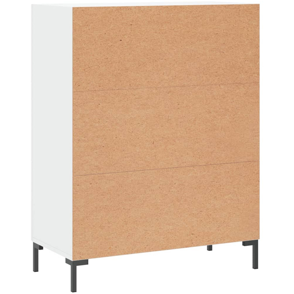 vidaXL 3 Drawer White Sideboard Image 8