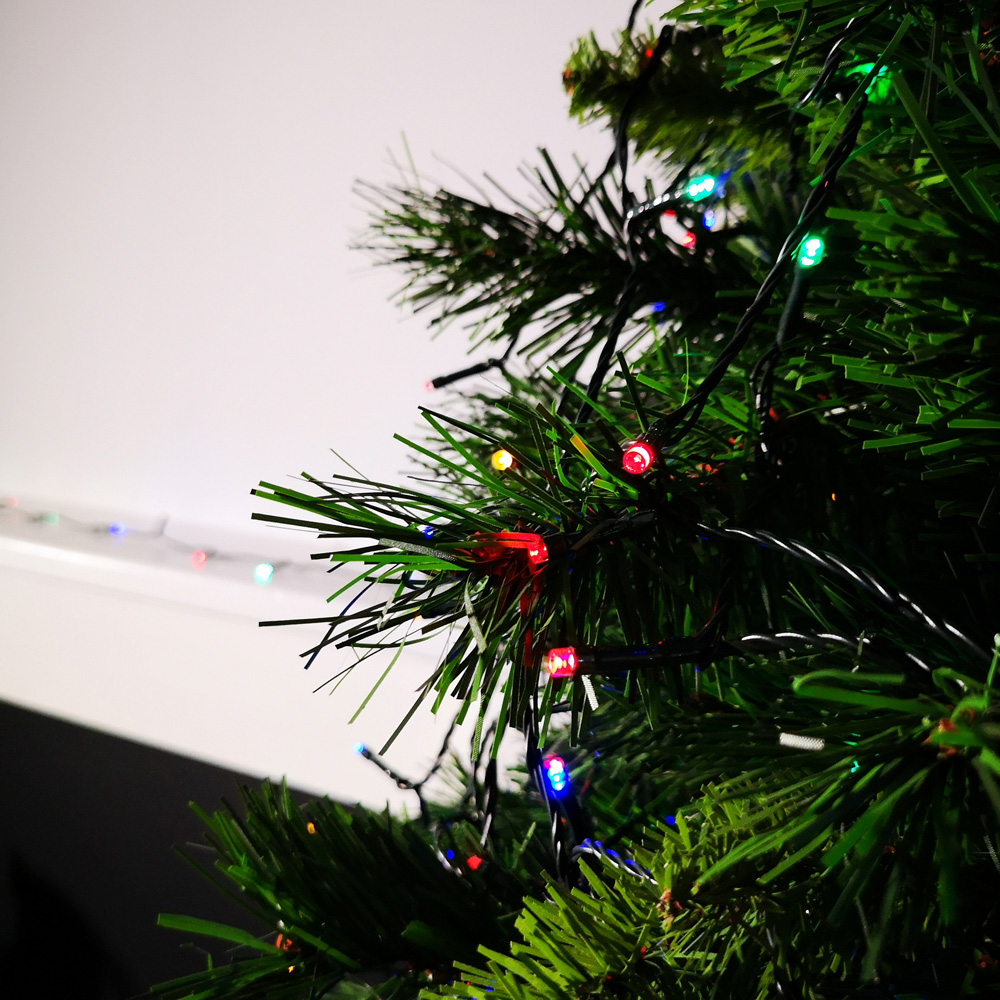 Premier TimeLights 600 Multicolour LED Multi-Function Green Cable String Light 60m Image 5