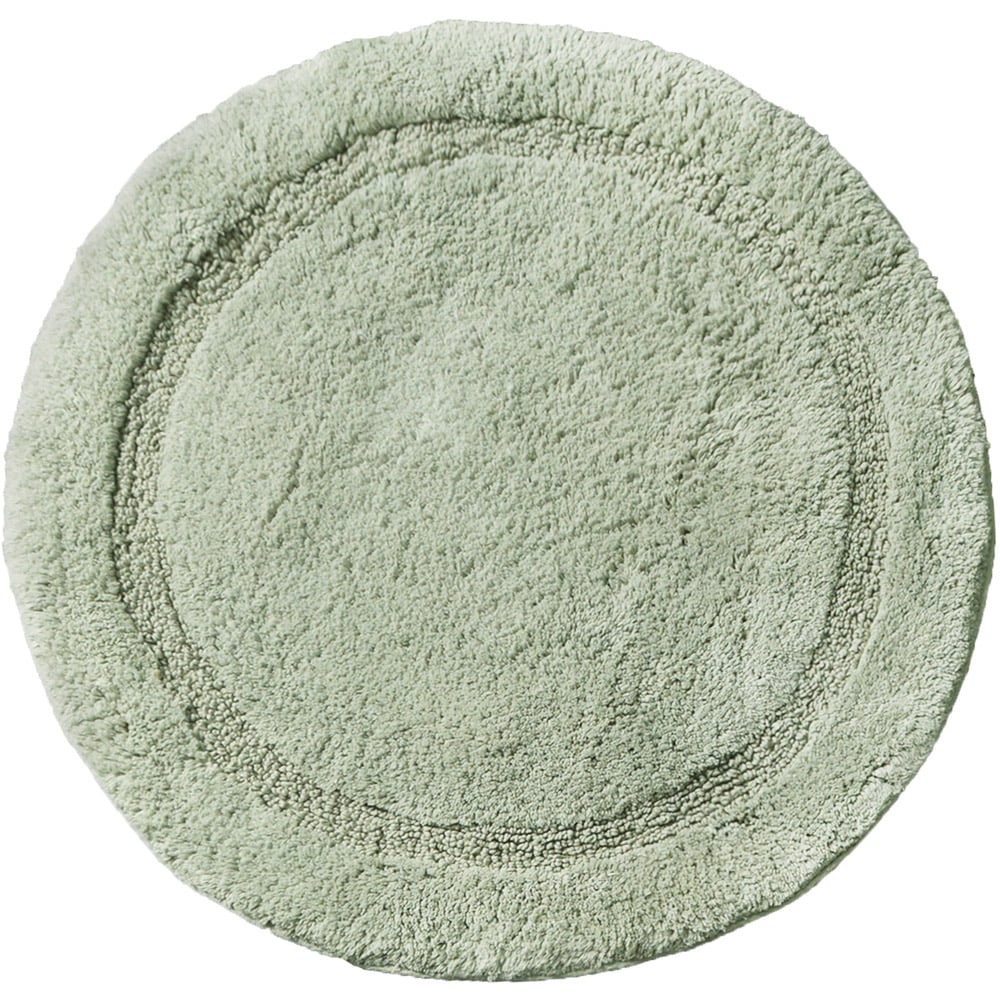 Allure Bath Fashions Marrakesh Sage Green Round Non-Slip Bath Mat 65cm Image 1
