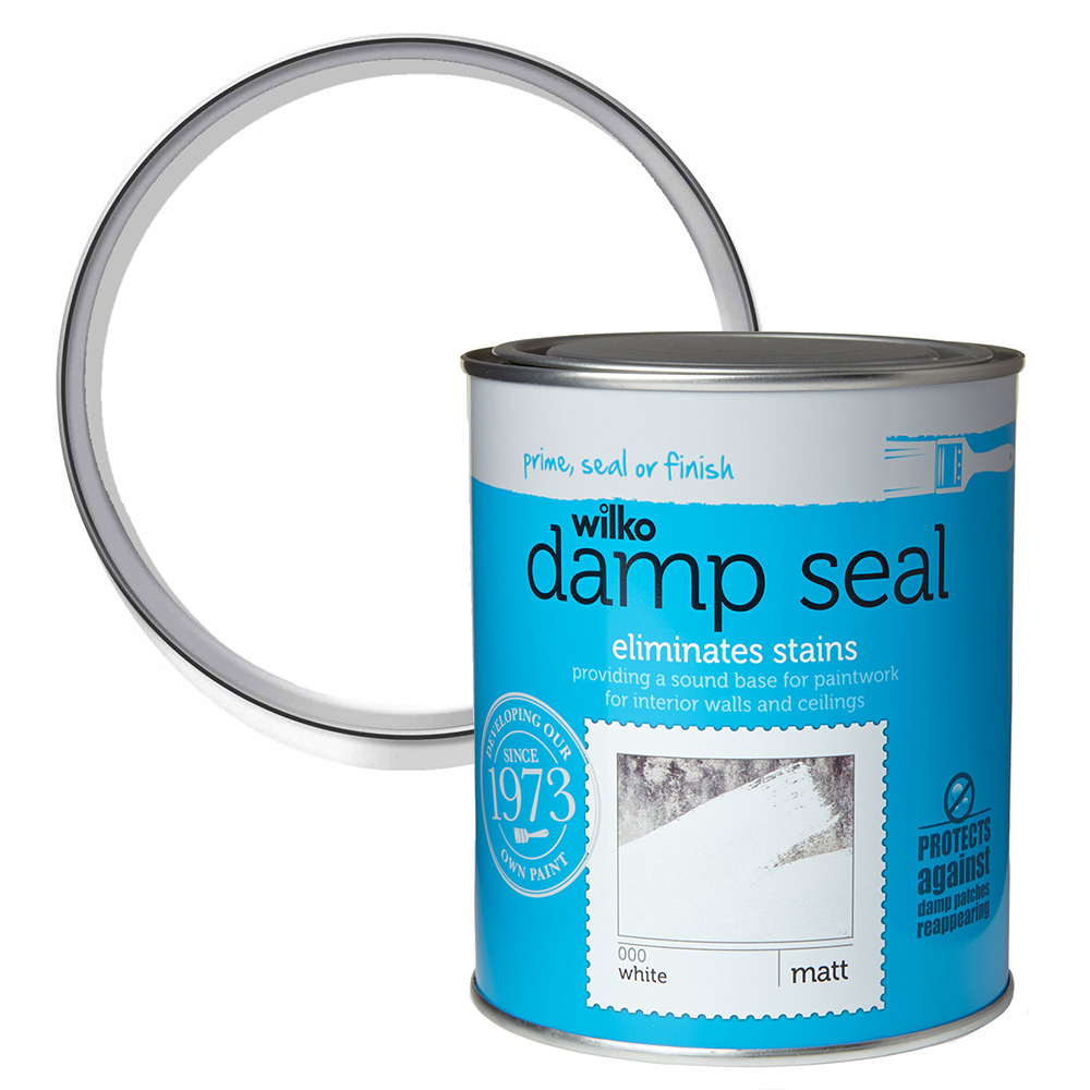 Wilko White Damp Seal 750ml Image 1