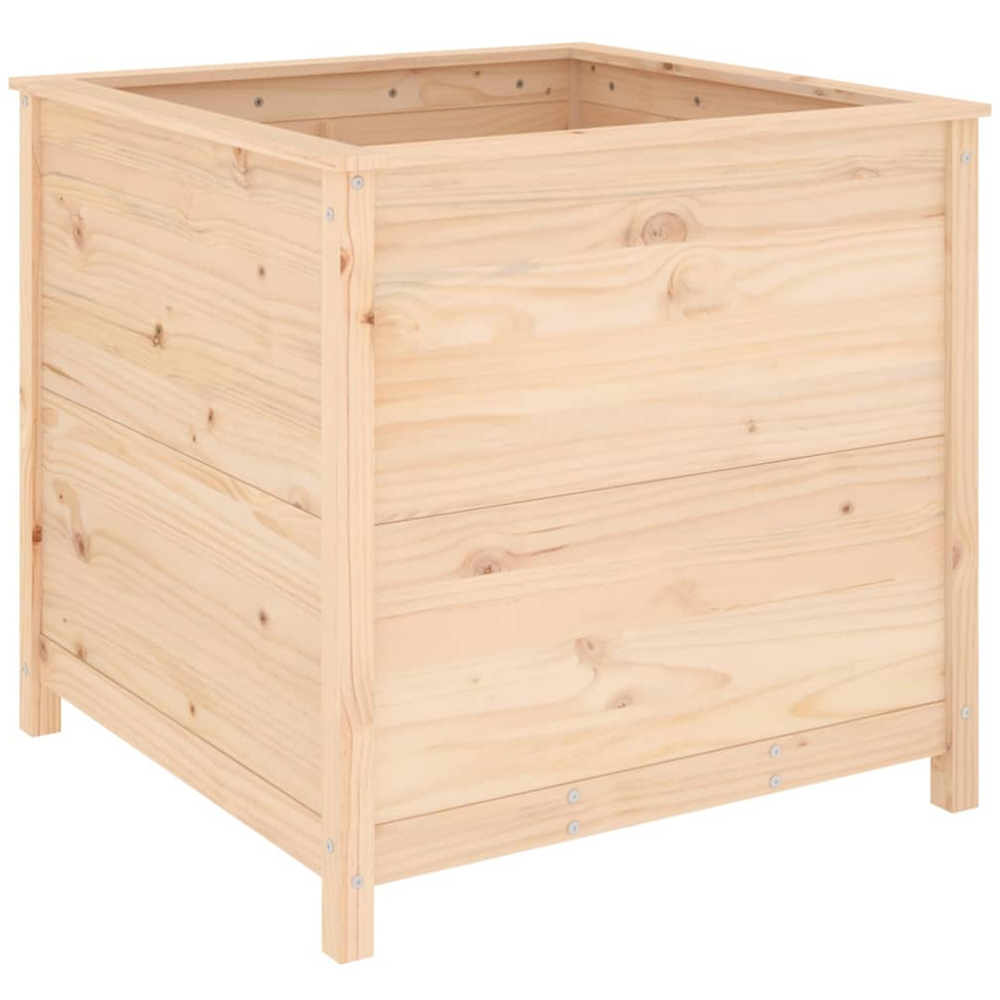vidaXL Natural Solid Pine Wood Garden Planter 82.5 x 82.5 x 78cm Image 1