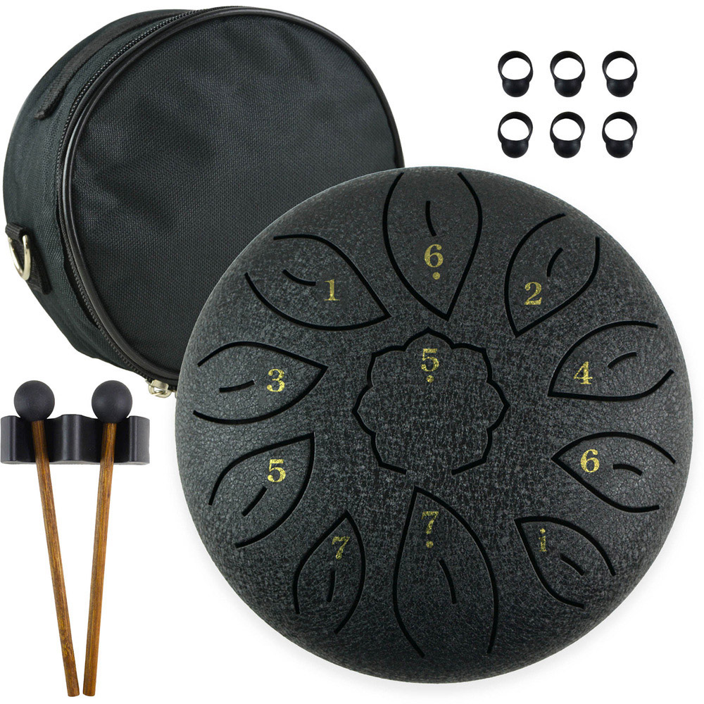 A-STAR 6 Inch Black Tongue Drum Image 1