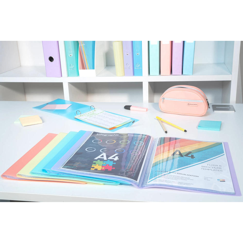 Exacompta A4 Multicolour Semi Rigid Display Book 60 Views 10 Pack Image 9