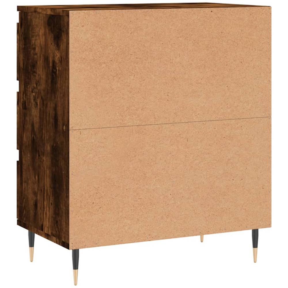 vidaXL 3 Drawer Smoked Oak Sideboard Image 8