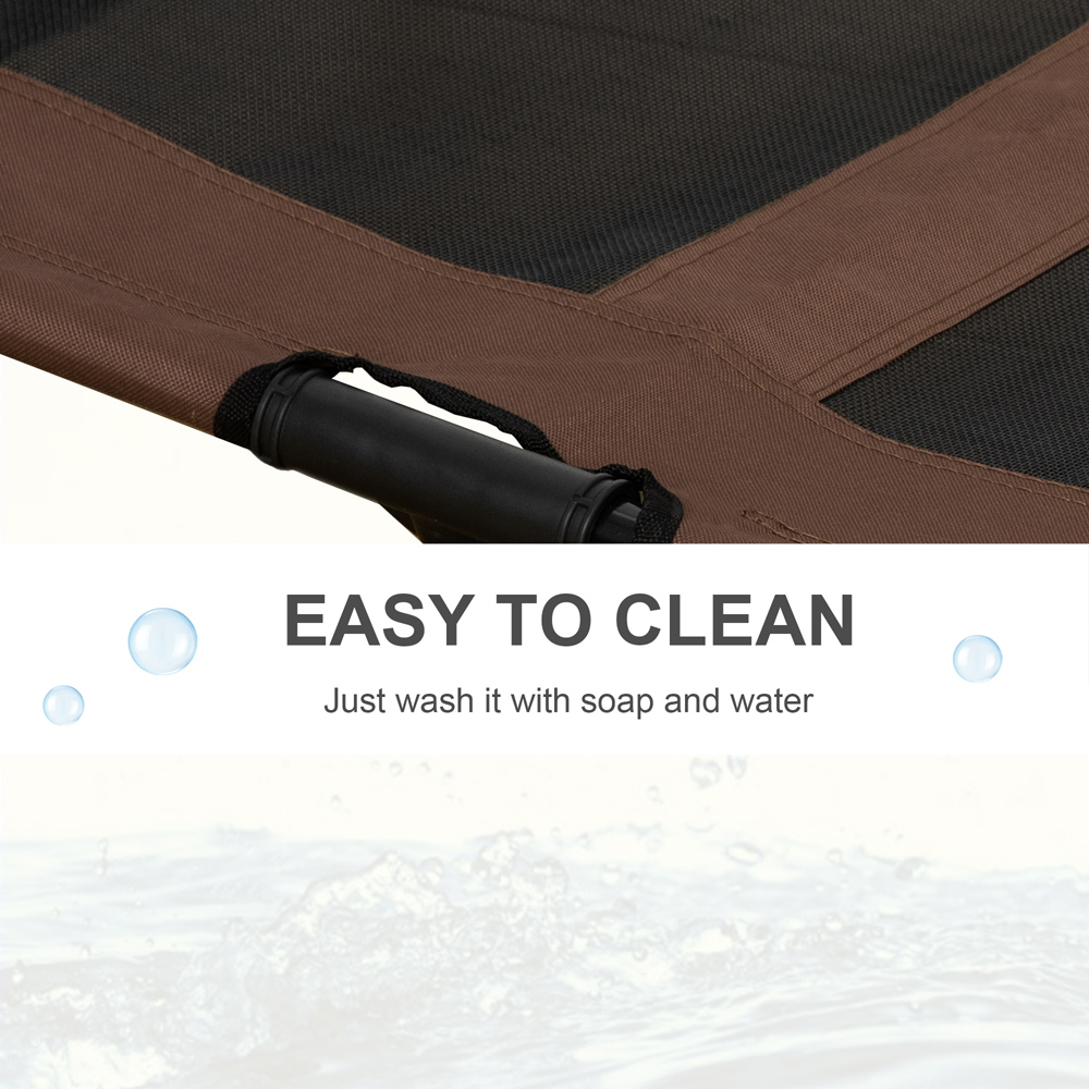 PawHut Large Brown Raised Pet Bed Image 5