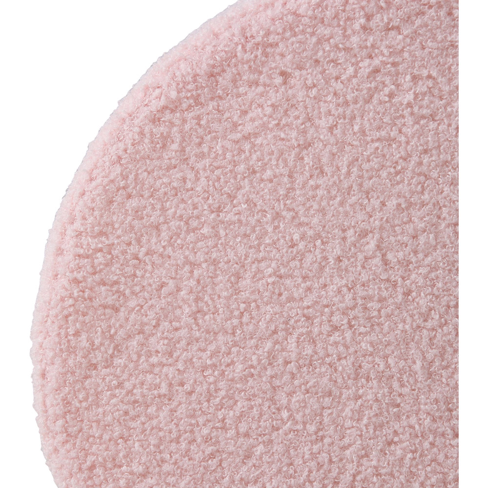 Living and Home Pink and White Teddy Fleece Hidden Storage Stool Image 5