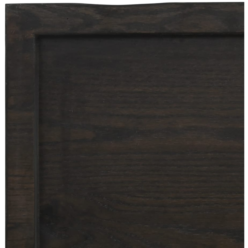 vidaXL 60 x 80cm Dark Brown Oak Wood Wall Shelf Image 5
