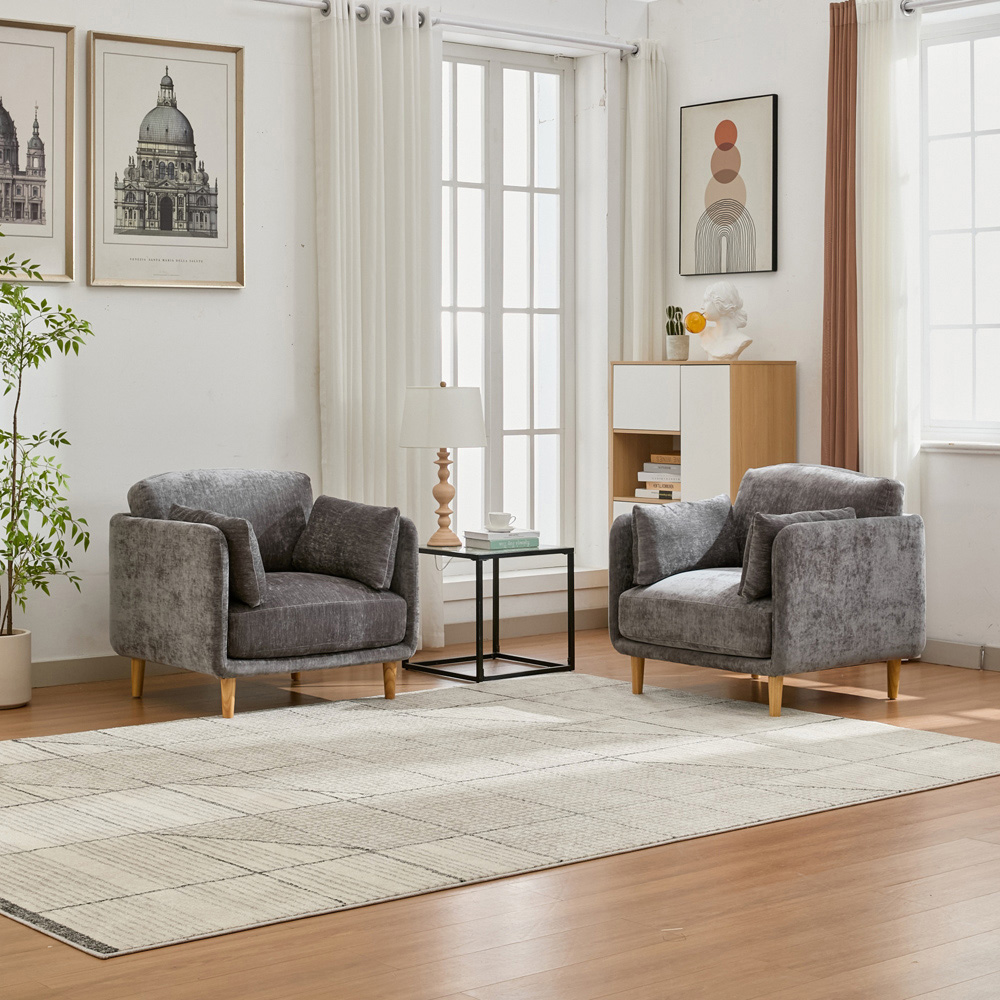 Furniture One 2 Seater Luxury Mid Century Sofa Set Image 7