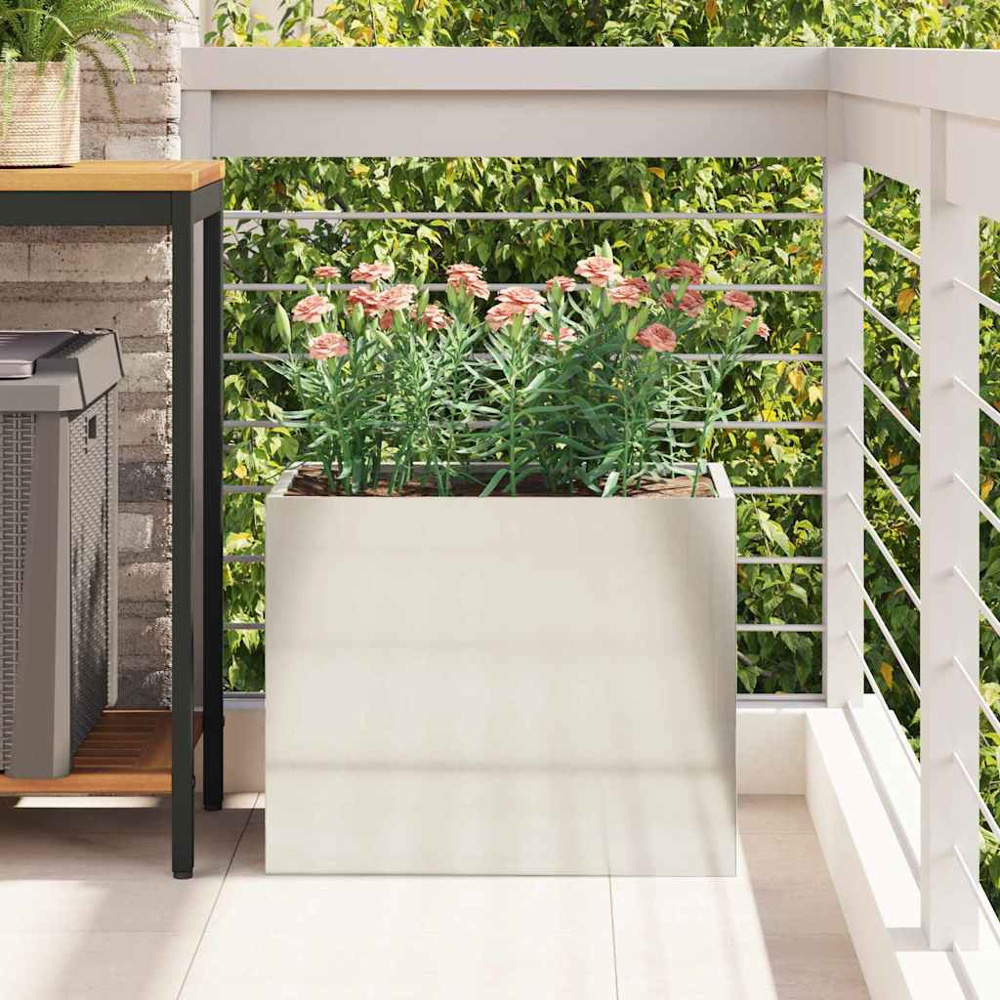 vidaXL Silver Galvanised Steel Garden Decor 40 x 50 x 32cm Image 2