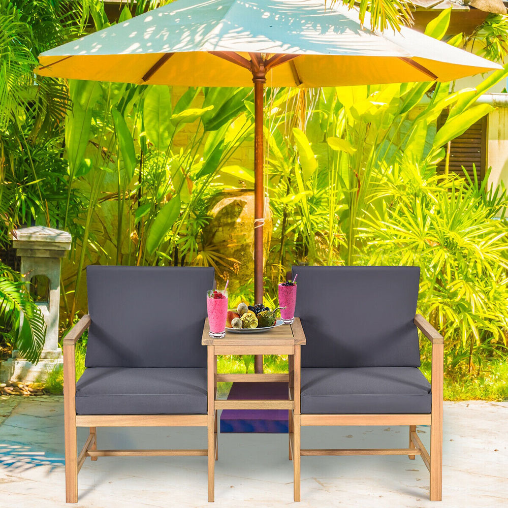 Costway 2 Seater Garden Lounge Set Image 3