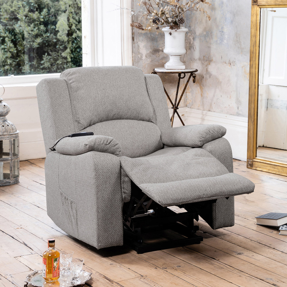 Artemis Home Marldon Light Grey Massage and Heat Electric Recliner Chair Image 2