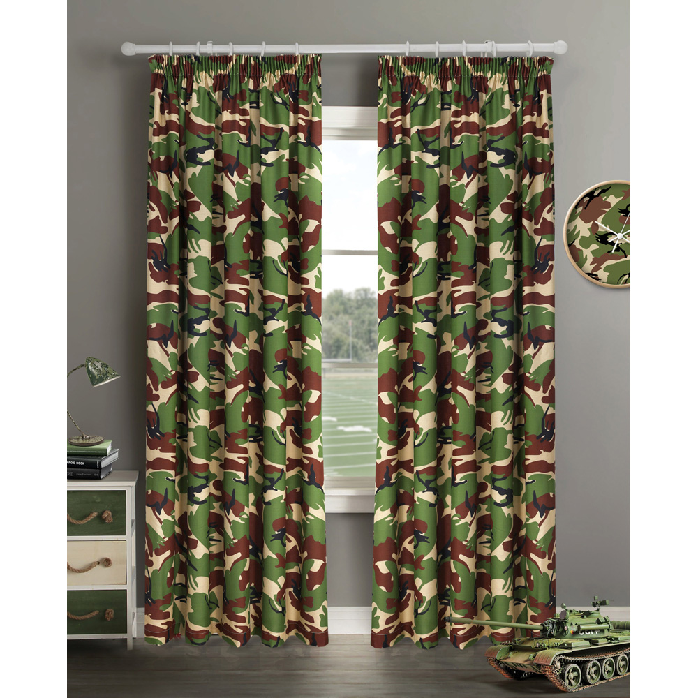 Velosso Camouflage Green Curtain 66 x 72cm Image 4