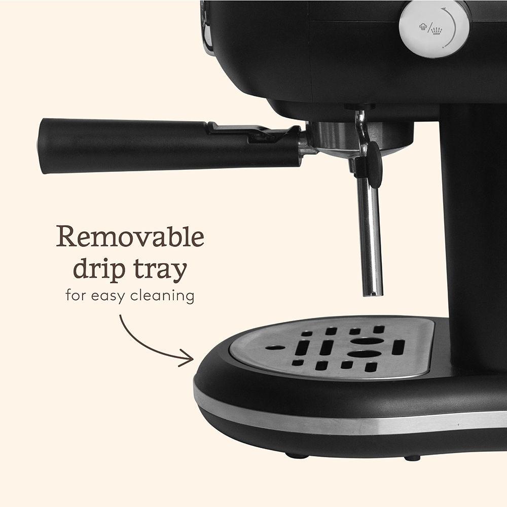 Haden Barista Pro 215796 16 Bar Black Espresso Machine Image 5