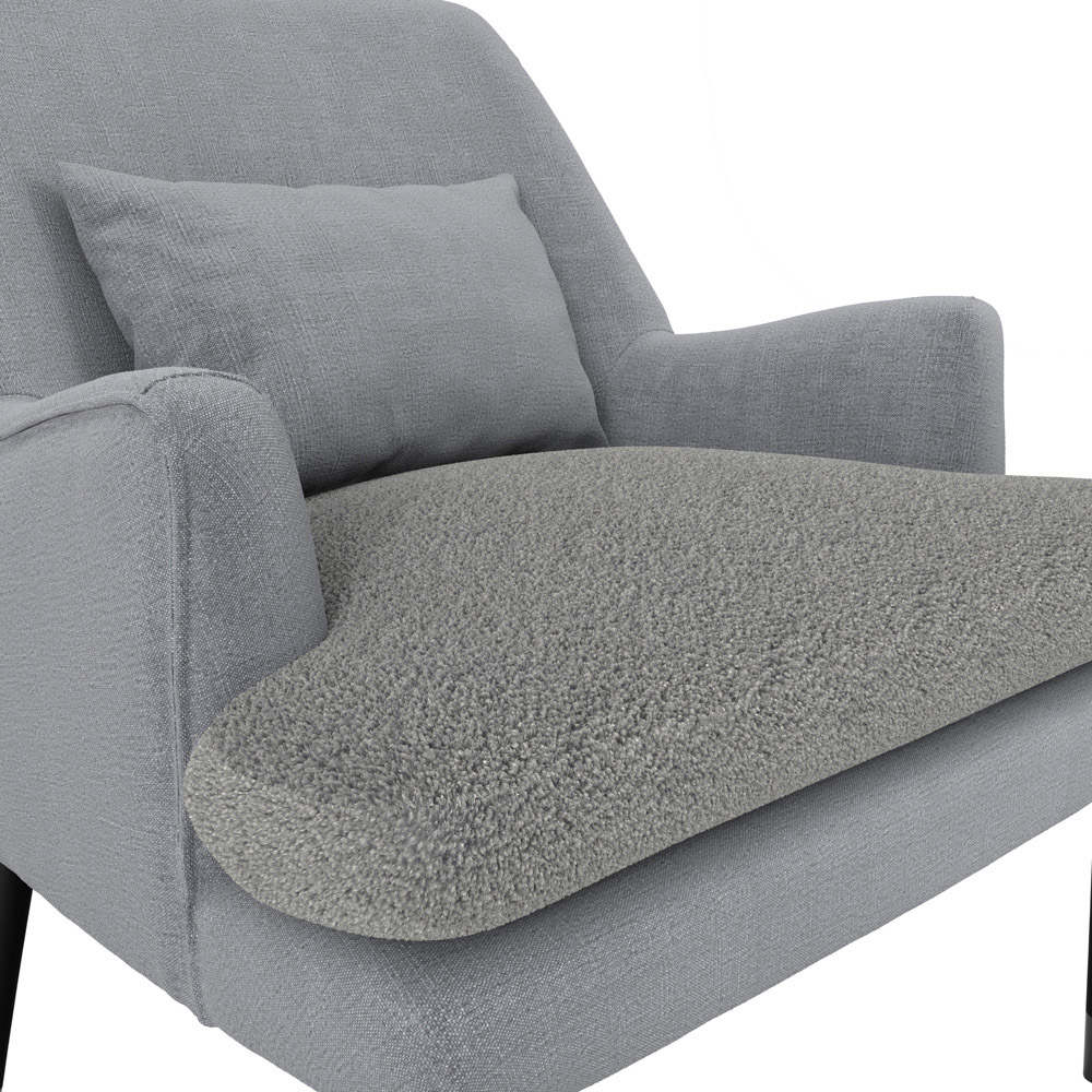 Montana Soft Grey Linen Blend Accent Chair Image 6