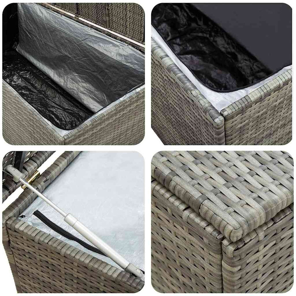 Walplus 180 x 90 x 70cm Grey PE Rattan Storage Box Image 7