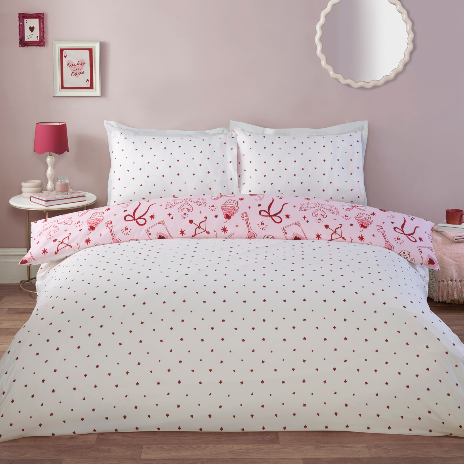 Lucky In Love Duvet Set Blush King Image 2