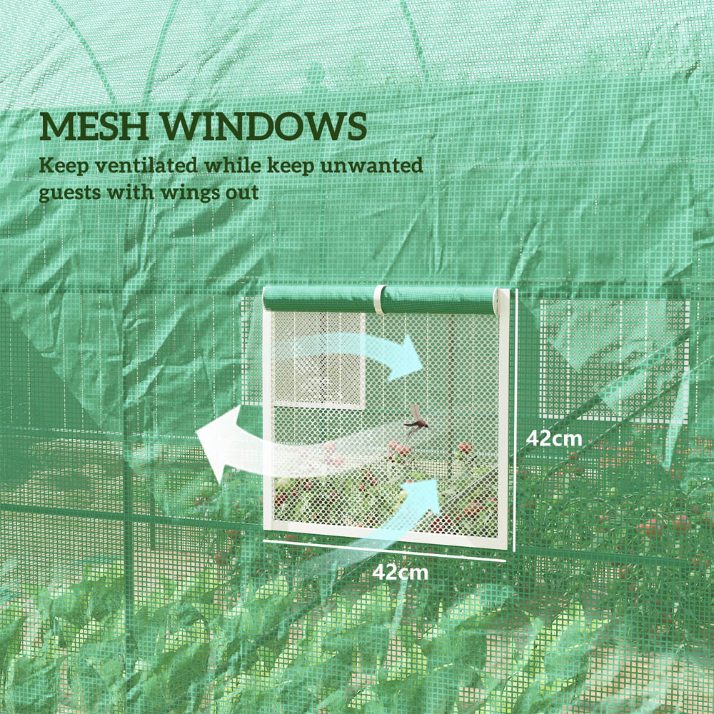 Outsunny 8 x 6.5ft Polytunnel Greenhouse Image 6