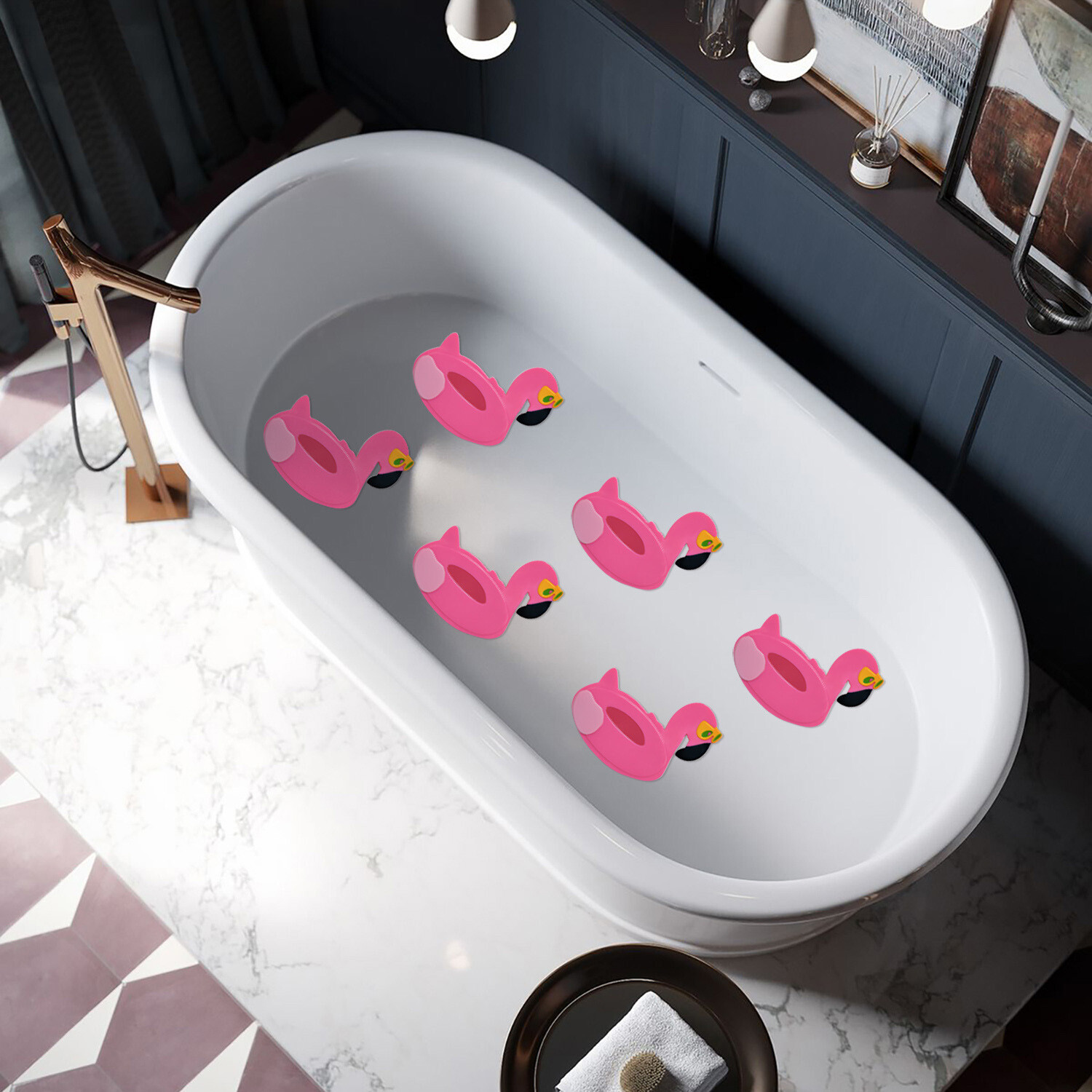 Flamingo Mini PVC Bath Mats Image 2