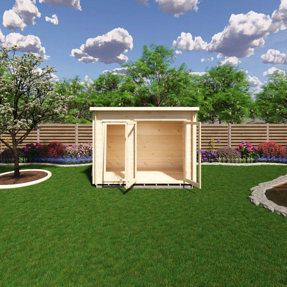 Shire Tilney 6 x 10ft Pent Garden Log Cabin Image 6