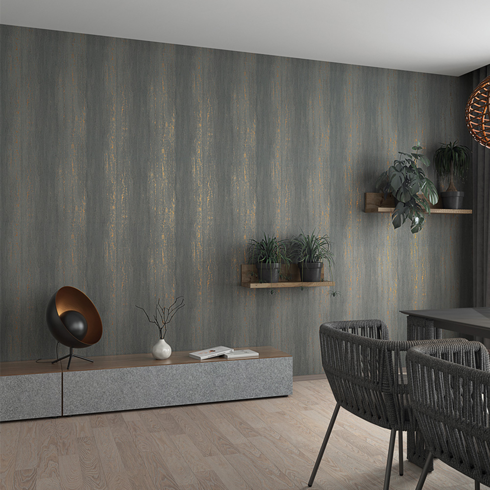 Galerie Industrial Effects Anthracite and Copper Wallpaper Image 3