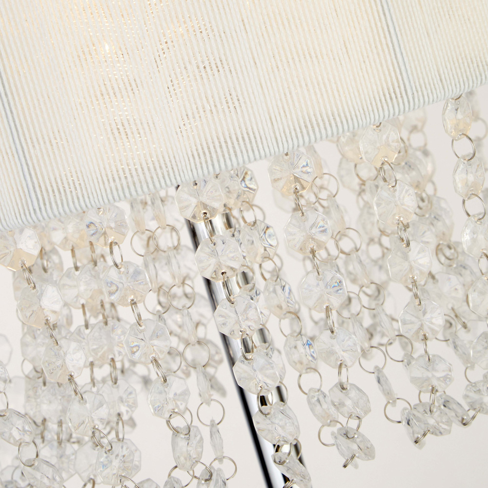 Lighting Collection Contessa White Floor Lamp Image 4