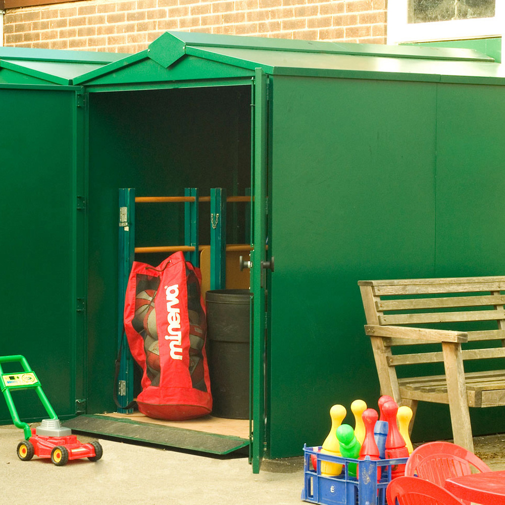 Asgard Centurion 5 x 7ft Double Door Grey High Security Apex Garden Shed Image 7