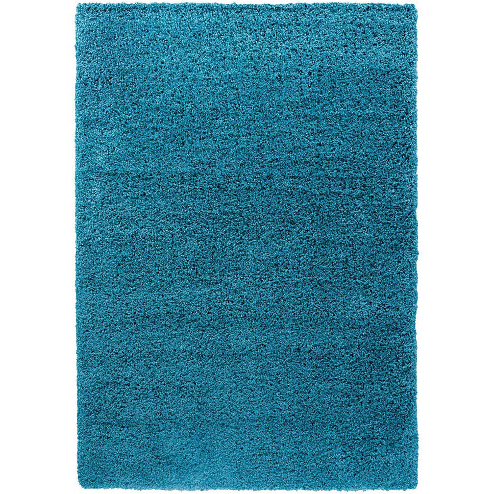 Desire Rugs Oxford Teal Plain Shaggy Rug 200 x 290cm Image 1