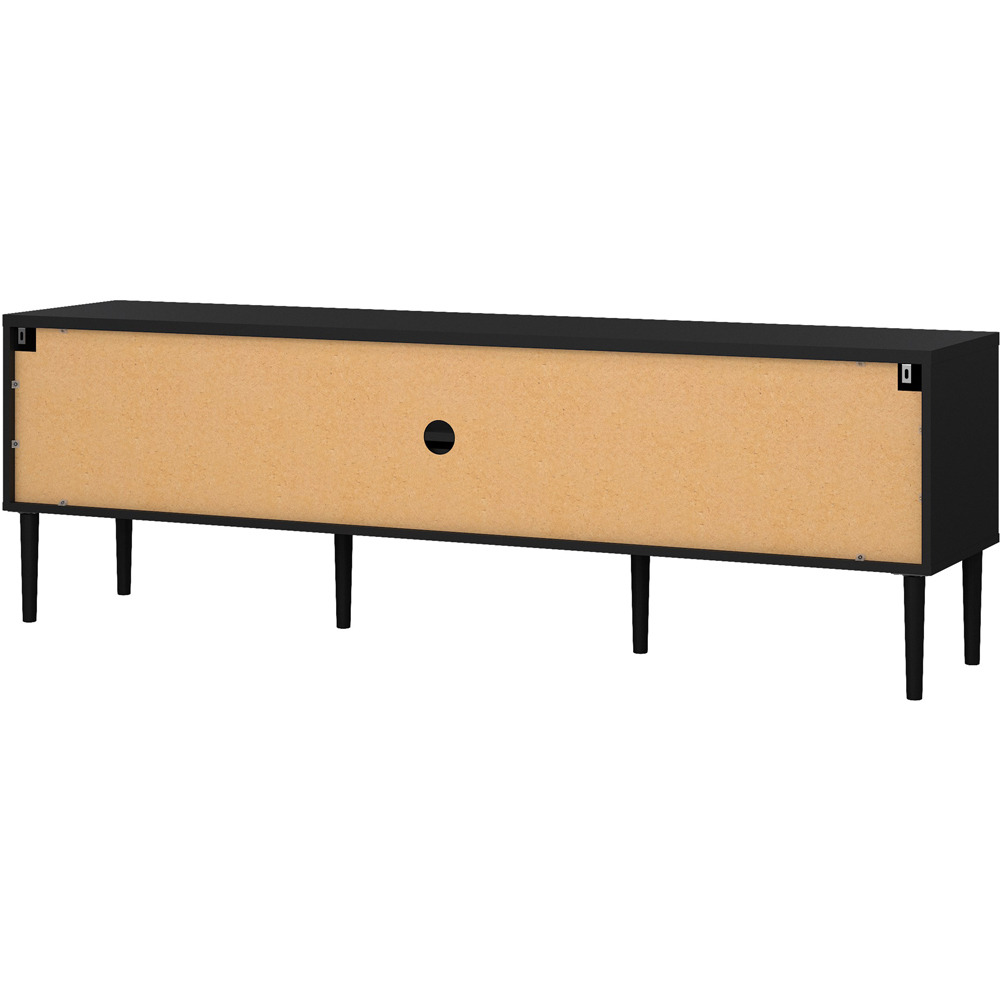 Furniture To Go Media 2 Door Single Drawer Black TV Unit Image 6