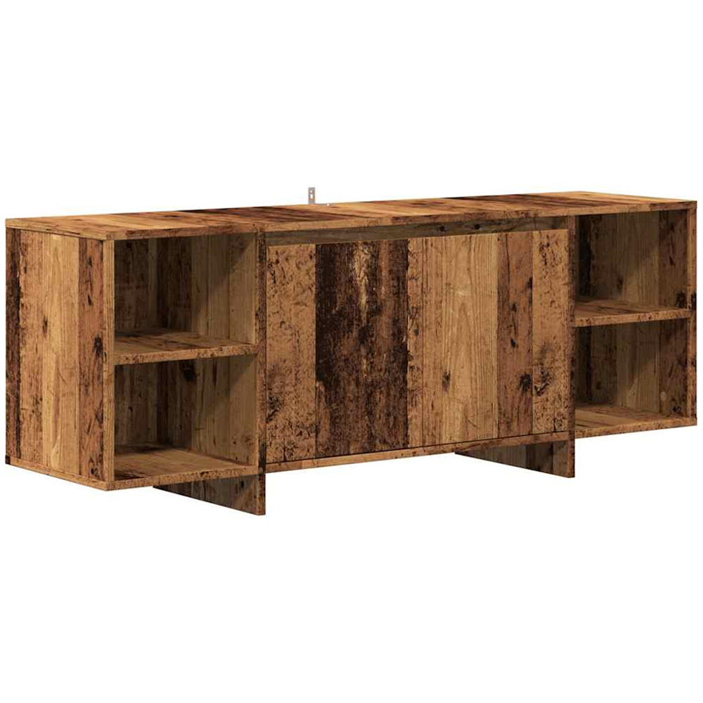 vidaXL 2 Door 4 Shelf Old Wood Wide TV Cabinet Image 2